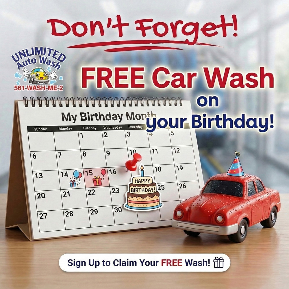 Free Car Wash To Your Birthday