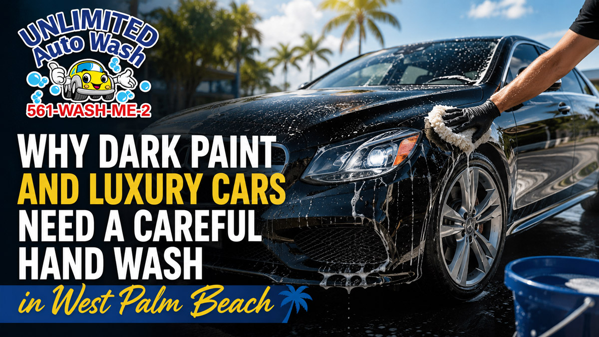 Why Dark Paint and Luxury Cars Need a Careful Hand Wash in West Palm Beach